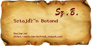Sztoján Botond névjegykártya