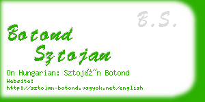 botond sztojan business card